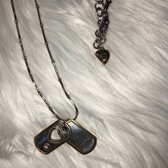 Brighton “Be Yourself” Two Tone Tag Necklace - Picture 2 of 4